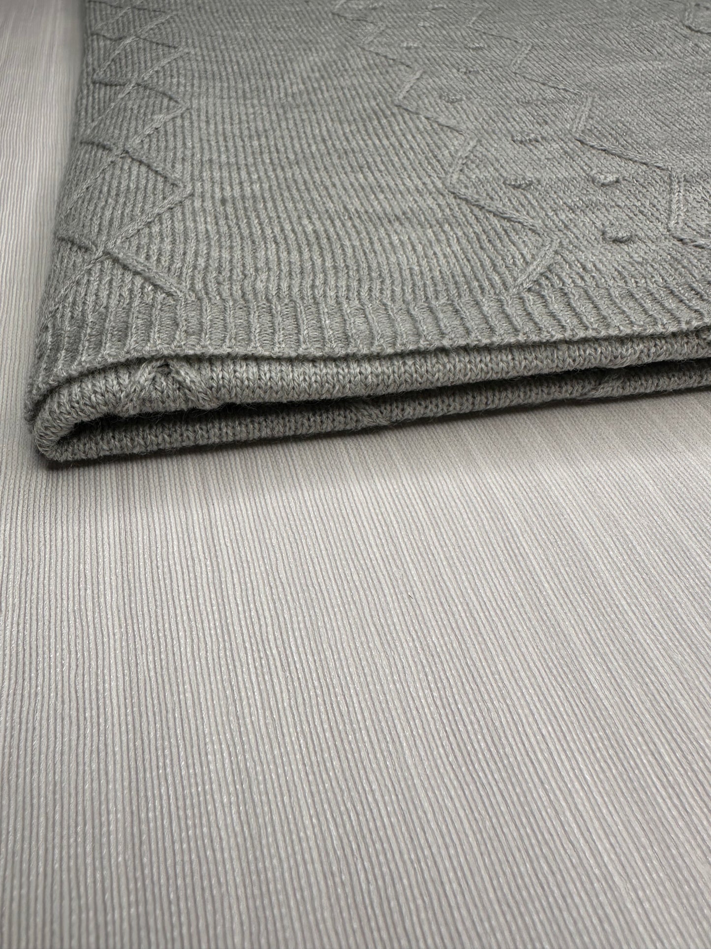 Grey Knit 3 Piece Set with Shawl