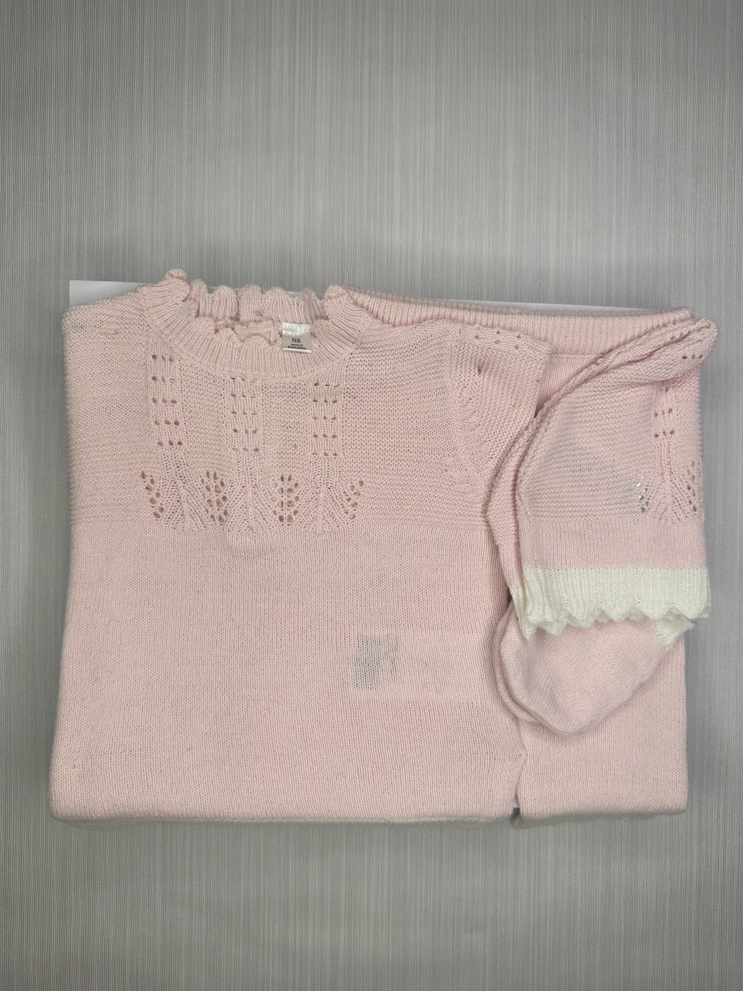 Baby Pink Knitted 4 Piece Set