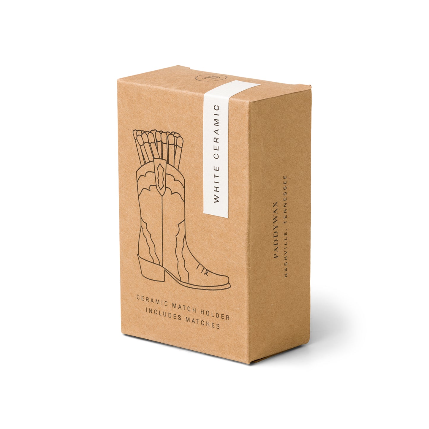 Nashville Ceramic Cowboy Boot Matches & Holder