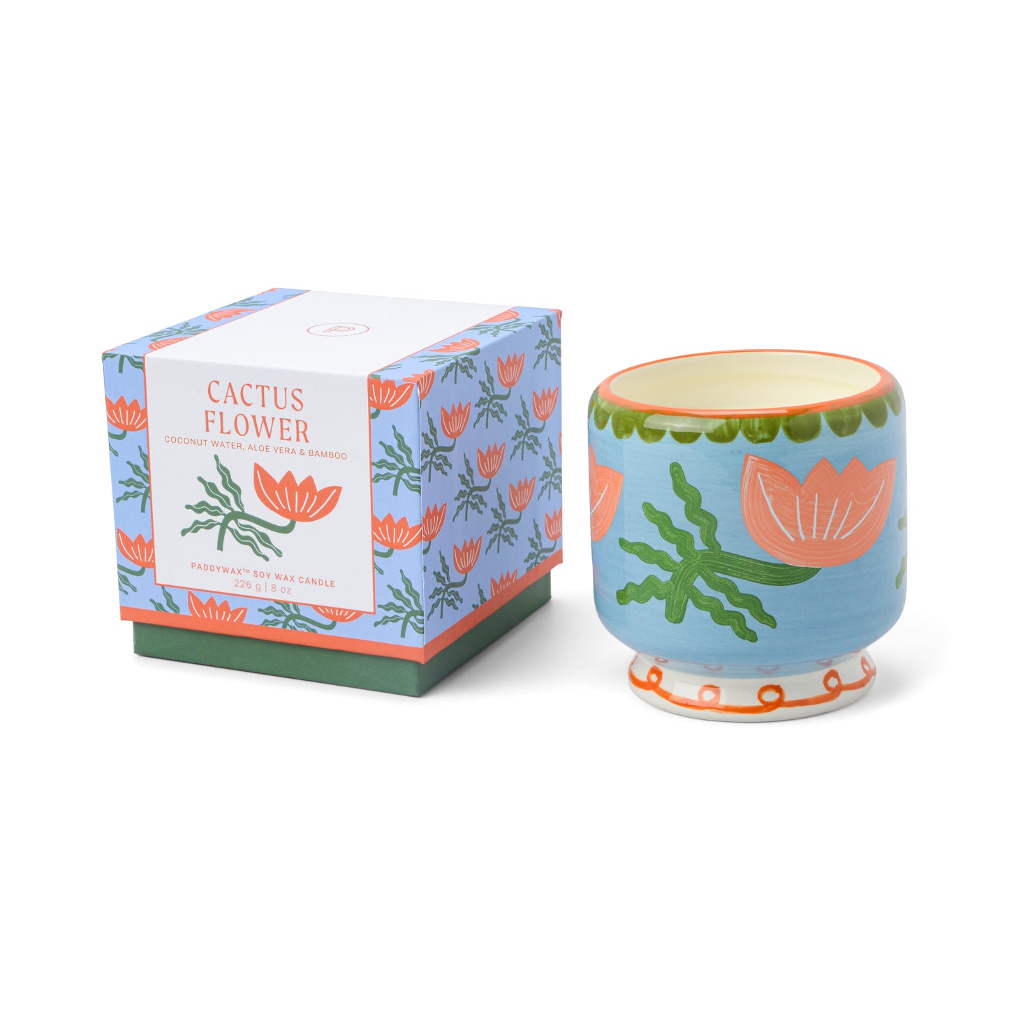 Cactus Flower Ceramic Boxed Candle