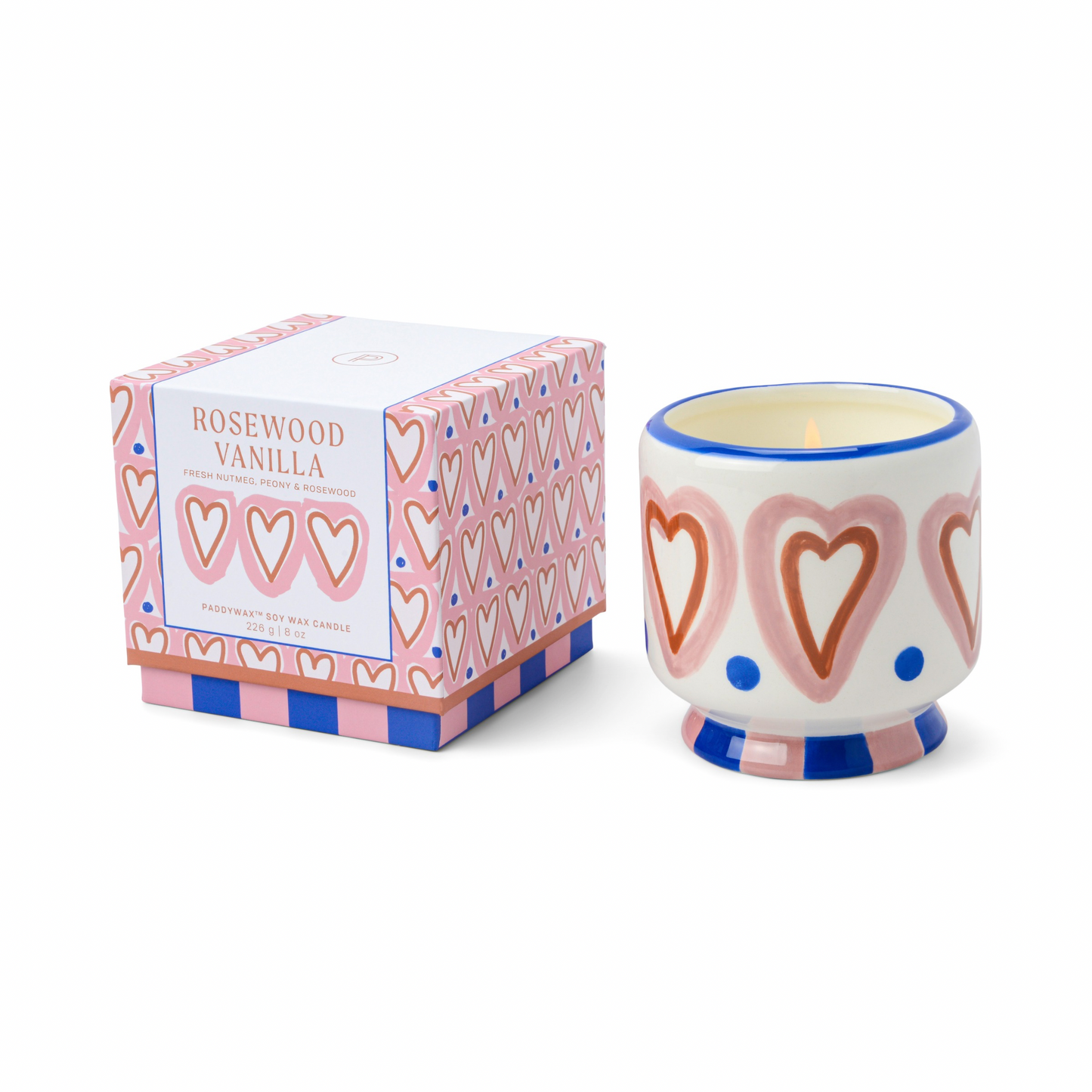 Hearts Ceramic Boxed Candle