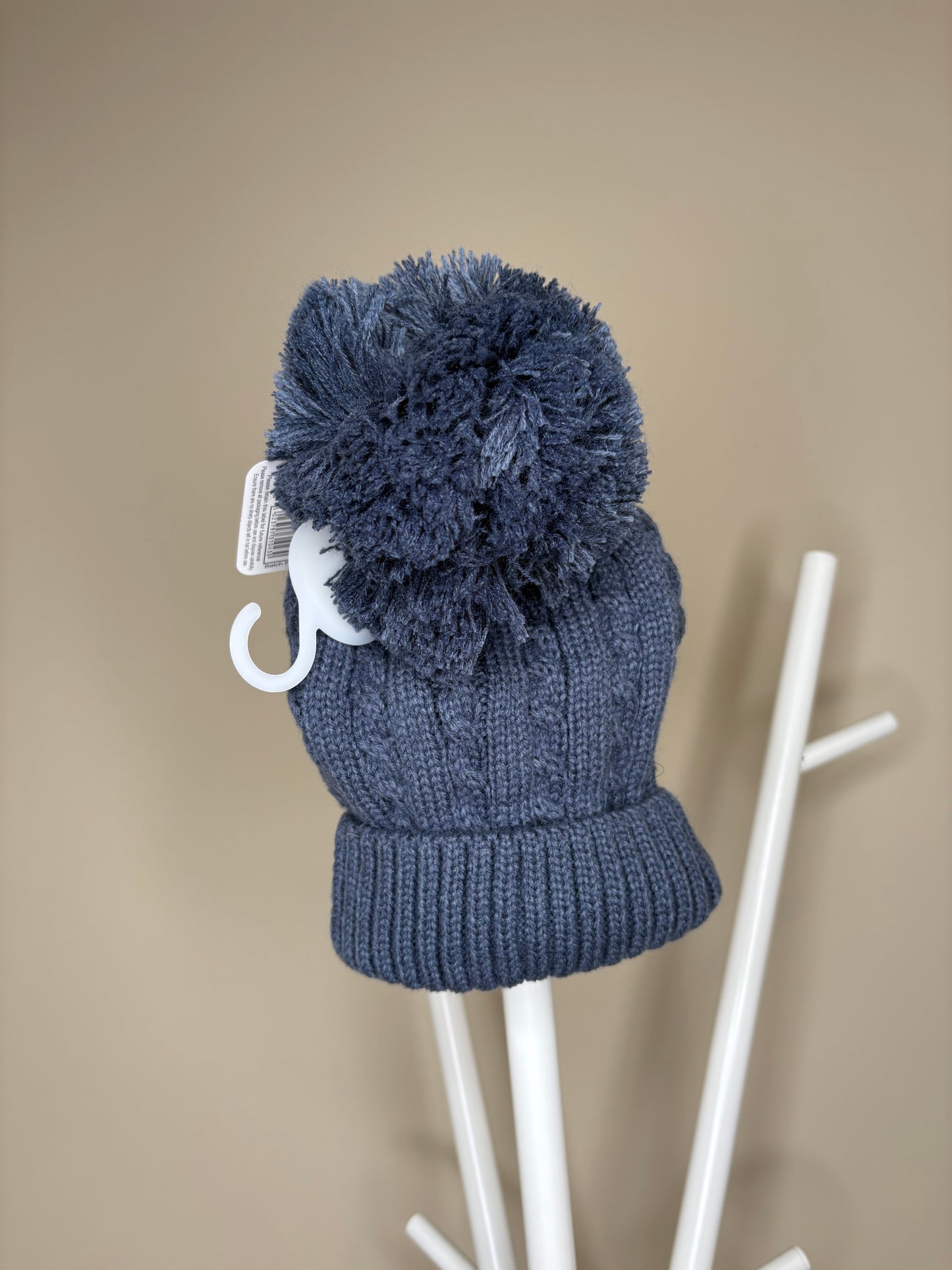 Teal Cable Knit Hat (12-24m)