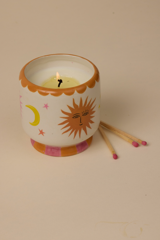Sun Ceramic Boxed Candle