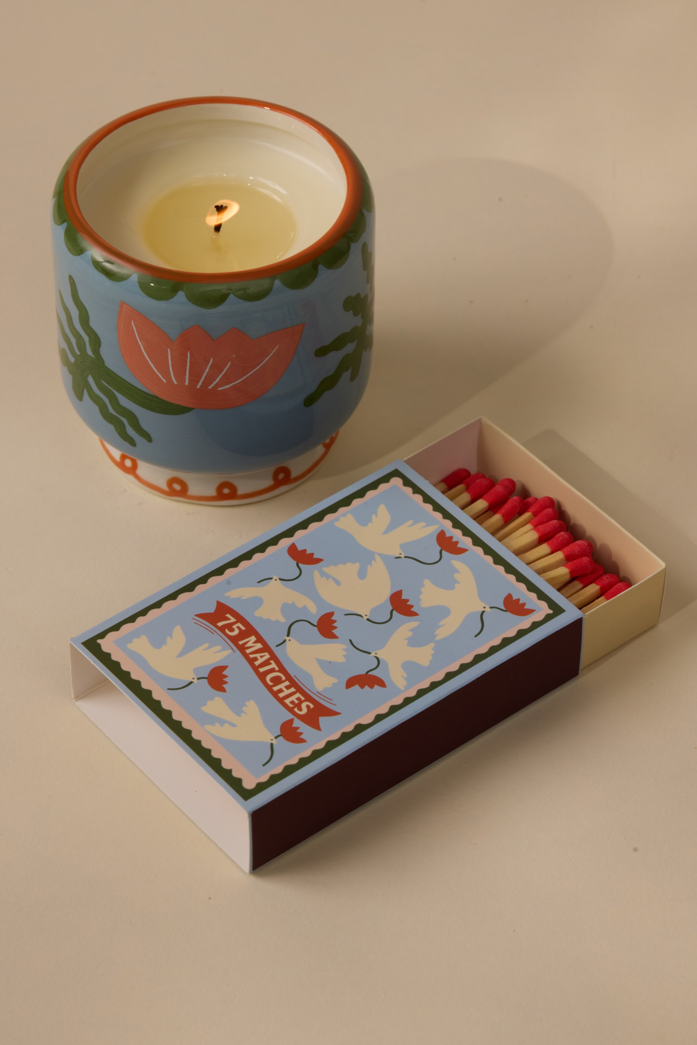 Cactus Flower Ceramic Boxed Candle