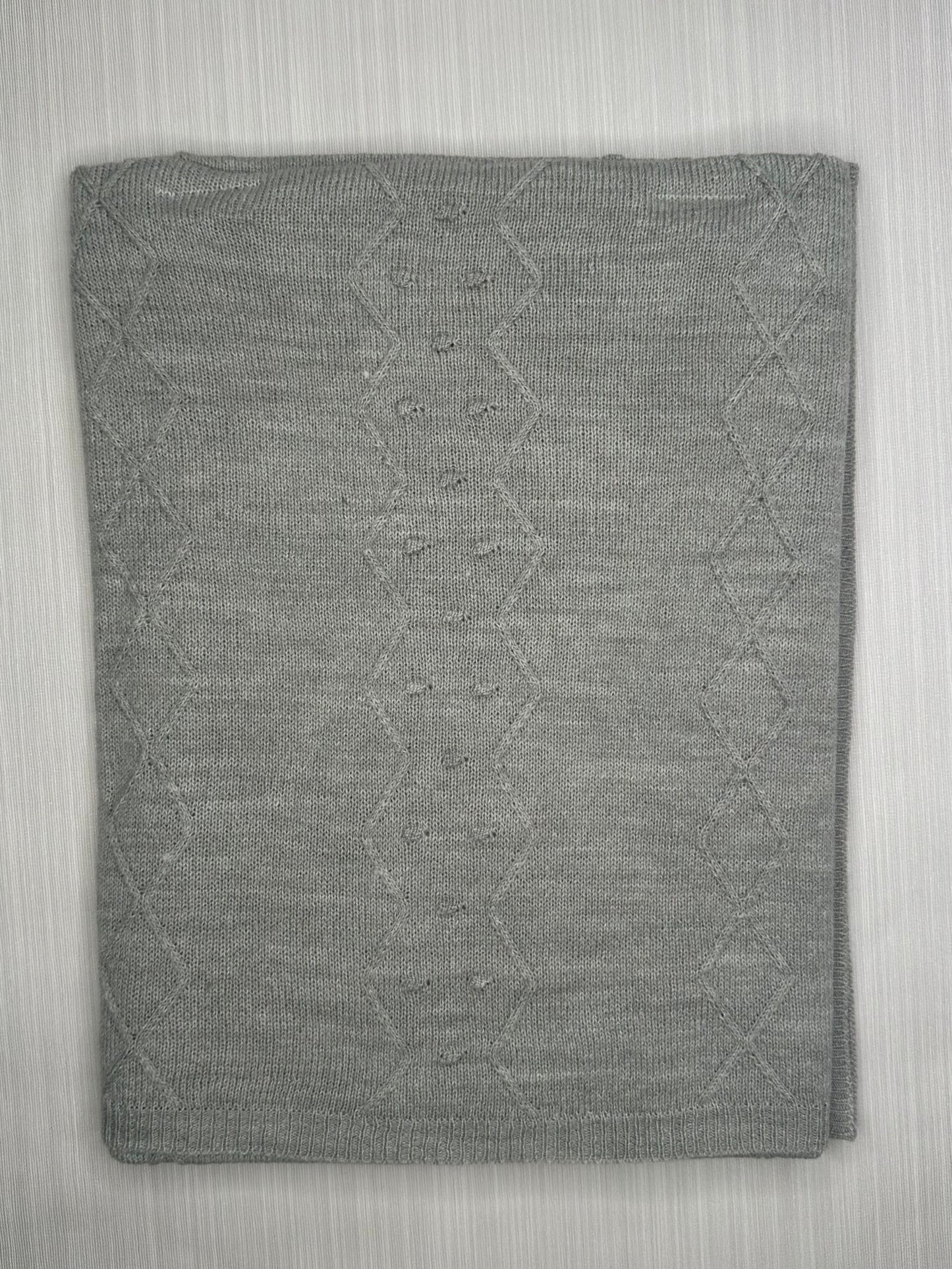 Grey Knit 3 Piece Set with Shawl
