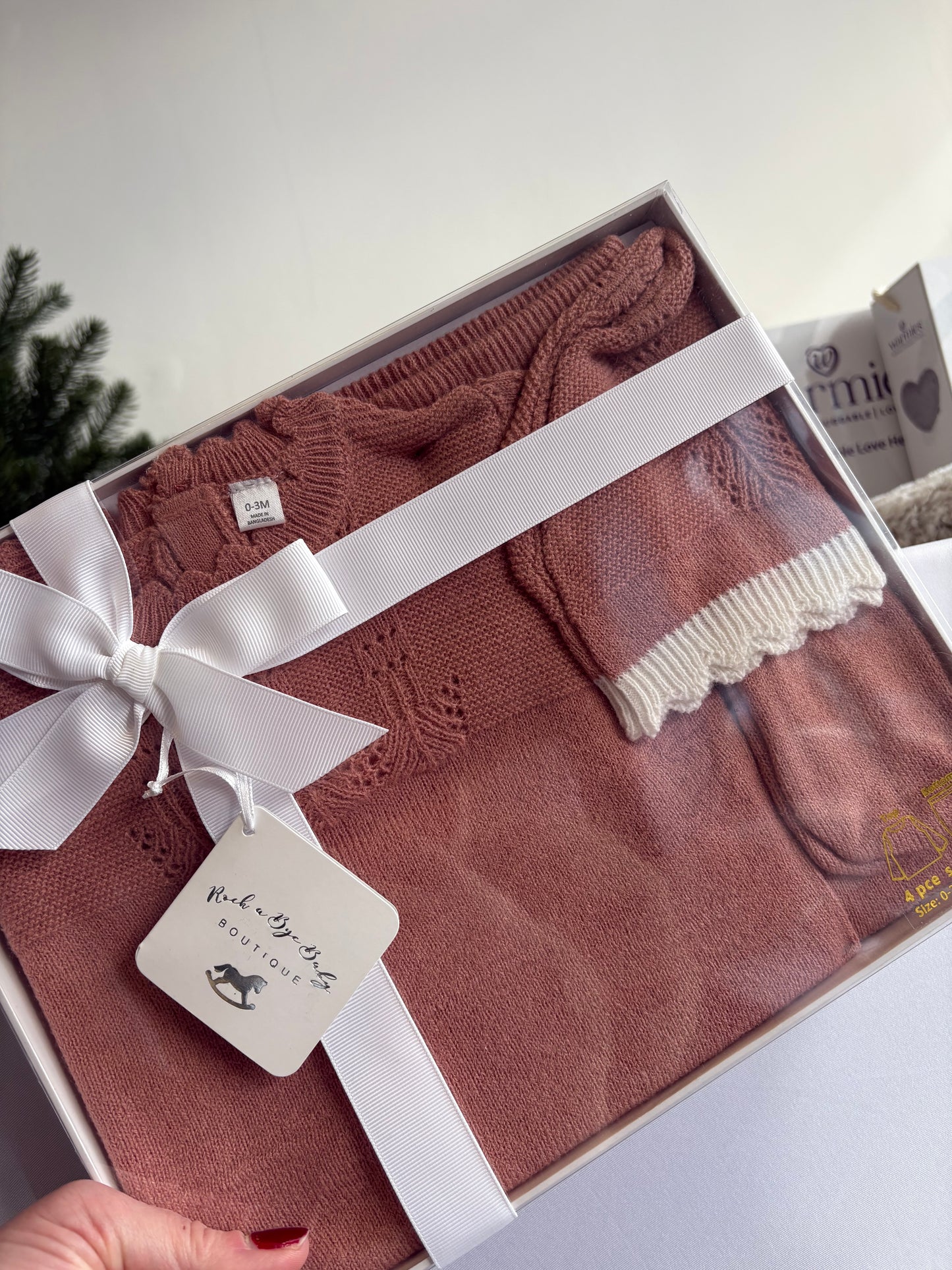 Dusky Pink Knitted 4 Piece Set