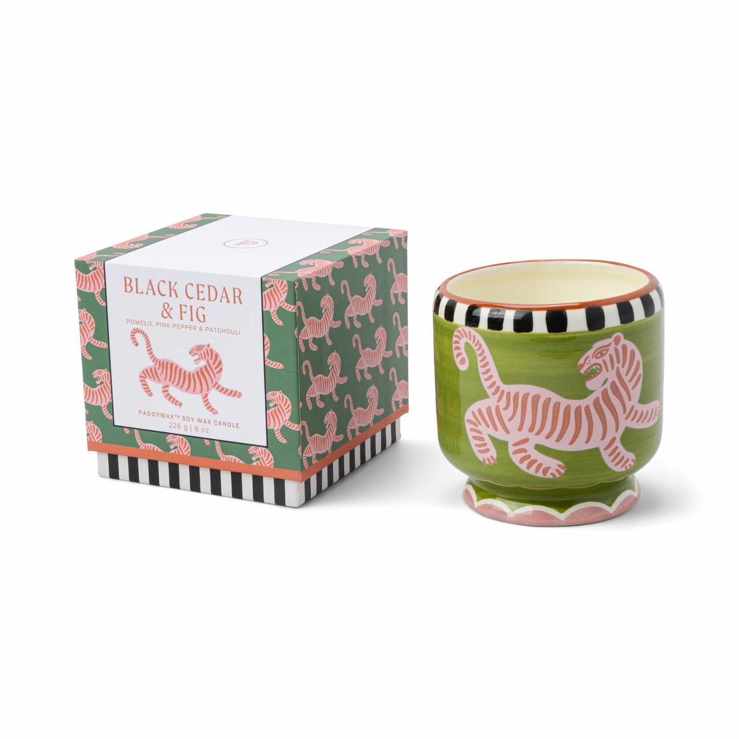 Tiger Ceramic Boxed Candle