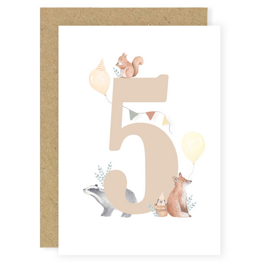 Little Roglets - 5th Birthday Card