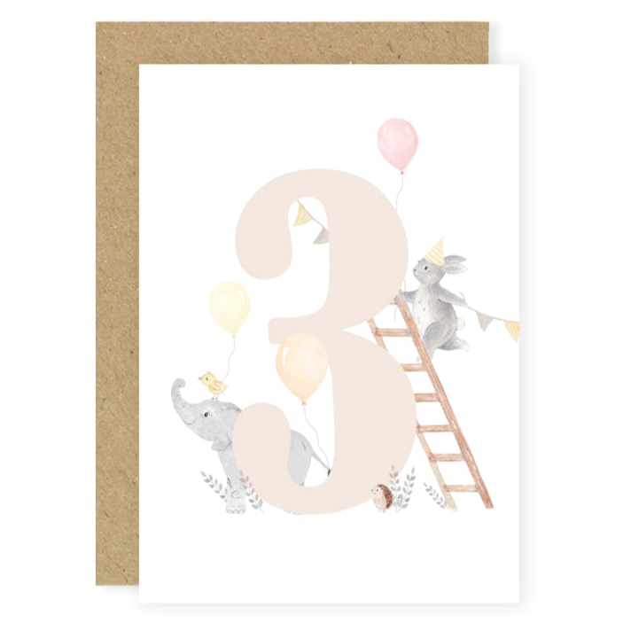 Little Roglets -  3rd Birthday Card